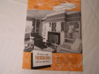 1950S DECORATING WITH MIRRORS GUIDE. PLANS AND IDEAS FOR INTERIOR 