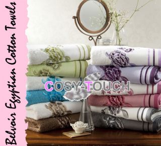   100% Egyptian Cotton Embroidered Belvoir Hand Bath Towel Sheet