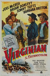 The Virginian (1946) Joel McCrea Cult Western movie poster print