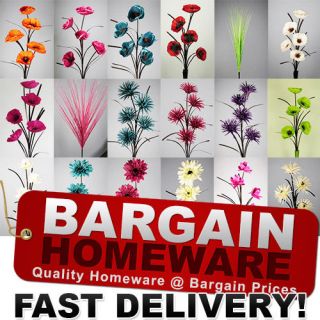 BARGAIN* REALISTIC ARTIFICIAL FLOWERS   SILK   MANY STYLES   5 HEADS 