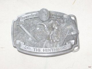   *Connecticut Heritage*BELT BUCKLE*Metal*HUNTING*Limited Edition*1989