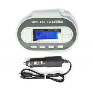 LCD Wireless Radio Stereo FM Transmitter +Car Charger for /MP4/iPod 