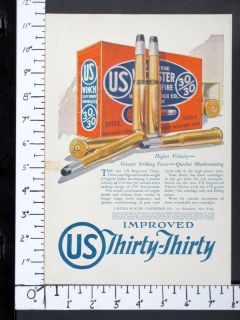 1923 UNITED STATES CARTRIDGE 30 30 Winchester Rifle Ammunition 