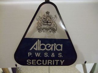 ALBERTA GOVERNMENT PWS & S SECURITY DECAL CANADA POLICE NO LONGER USED