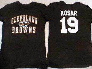 924 WOMENS NFL Apparel Browns BERNIE KOSAR Football Jersey Shirt Brown 