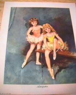 Childrens Ballet Print VTG Donald Art Co Circa 1950s