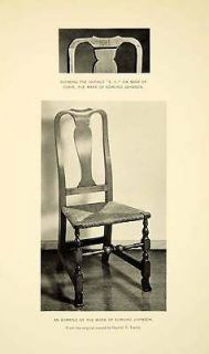1934 Print Edmund Johnson Harriet Tapley Chair Furniture Historical 
