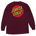 Santa Cruz Classic Dot Long Sleeve T Shirt Burgundy