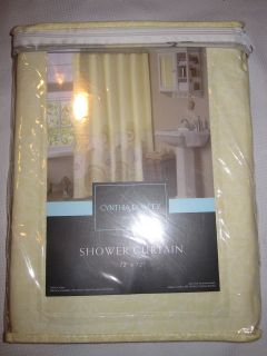 NEW Cynthia Rowley Yellow Madellion Shower Curtain