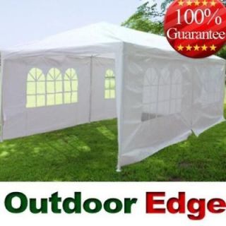 Deluxe 10 x 20 White Party Tent Gazebo Canopy +SideWall