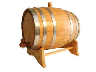 5L Steel Hoop Oak Wood Wine Beer LiquorVinegar BARREL