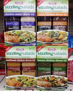   SALADS & CHICKEN DINNER KIT DRESSING & SAUCE ~ 4 FLAVOR CHOICES