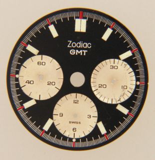 Vintage Zodiac GMT Chronograph Dial    Excellent