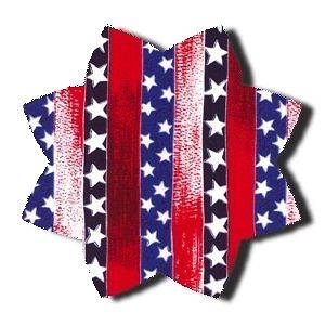 American Patriot Stars and Stripes Cotton Fabric  1yard