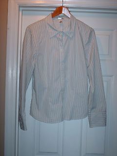 Brown and White Striped size XL Old Navy Perfect Fit Stretch L/sleeve 