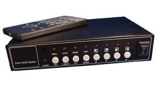 Channel [8 CH] Quad Processor Video Screen Switch Splitter