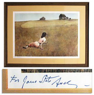 Andrew Wyeth Signs His Iconic Christinas World Print