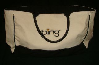 MICROSOFT BING Search Engine TOTE BAG Promotional Canvas Logo Mens 