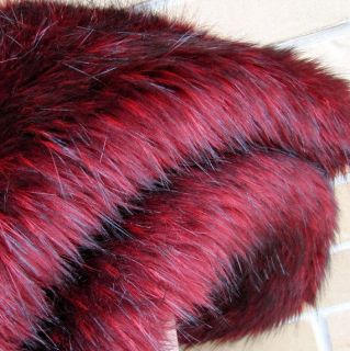 Cherry Bomb   Faux Fur   Fat 1/4 (50 X 70CM) Incredible Red & Black 
