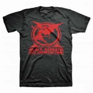 Vintage Inspired Black Sabbath T Shirt   European Tour 1975   S, M, L 
