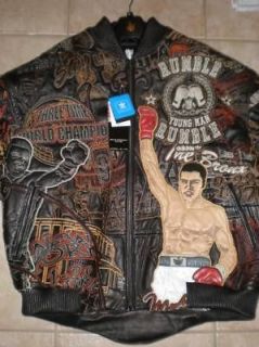 Adidas Al Wissam Muhammad Ali Leather Jacket Large Rare