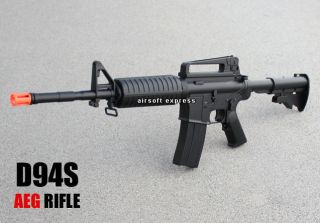 NEW M16 AUTO ELECTRIC AEG AIRSOFT RIFLE GUN D94S w/ BBs
