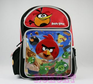 ANGRY BIRD 16 RED/BLACK/YELL​OW BACKPACK SCHOOL BAG ROKCAT (AG003)