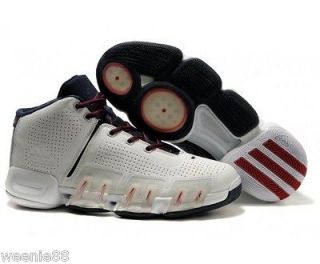 ADIDAS Mens NEW White Red Blue AST SPEEDCUT XR Leather Basketball 