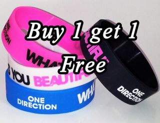 One Direction 1 D What Makes You Beautiful Bracelet Silicone 