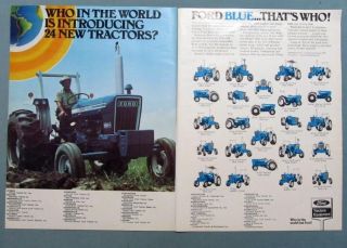 1976 Ford 6000 Tractor 2 Page Ad WHO IS INTRODUCING 24 NEW TRACTORS 