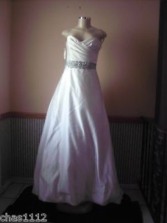 ALFRED ANGELO WEDDING GOWN SIZE 18W STYLE 830C IVORY SATIN $999.00