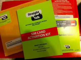   ! STRAIGHT TALK SIM CARD ACTIVATION KIT  NANO SIZE for IPHONE 5