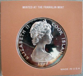 COOK ISLANDS 1977 Silver PROOF Five DOLLAR Mint