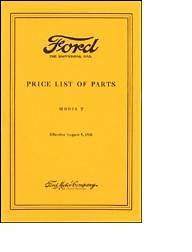 Ford Model T Parts Catalog 1922 1927   62 Illustrations, Includes T 