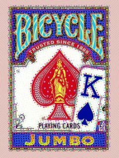 Large BICYCLE PLAYING CARDS   POP ART GICLEE PRINT   20 x15   by 