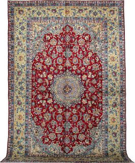   11x17 Handmad HAND KNOTTED Antique Persian Iran Wool Area Rug G132