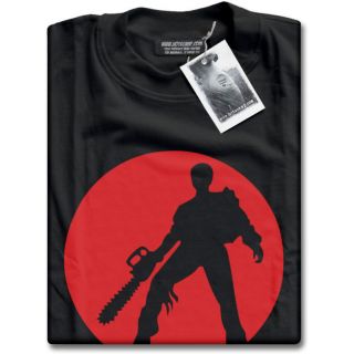 Evil Dead Ash With Chainsaw Mens Black Premium T Shirt Top Texas 