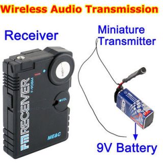   Bug Covert RF FM Audio Transmitter Receiver Spy Listening Device