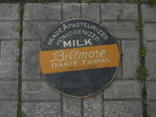   wood Bottle Cap sign Biltmore Dairy Asheville, North Carolina