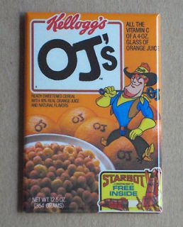 OJs Cereal Box FRIDGE MAGNET orange juice 80s breakfast vintage 