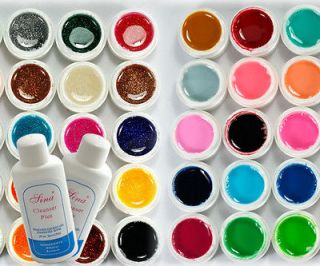60pcs 5ml Pure & Glitter UV Builder UV Gel Nail Art Kit