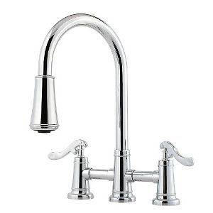 Price Pfister Ashfield Bridge Faucet High Arc Pull Down Out Kitchen 