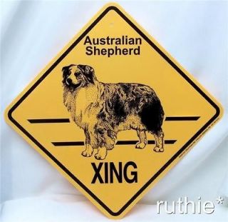Australian Shepherd Dog Crossing Xing Sign New