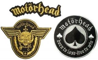 Set Motorhead Embroidered Patches Lemmy Kilmister Born to Lose Live to 