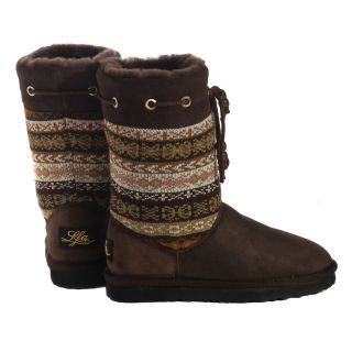 Love From Australia Navajo Short Chocolate Sheepskin Boots Size UK 3 8 