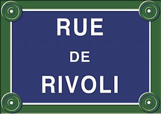 French Paris Street Sign   Rue de Rivoli