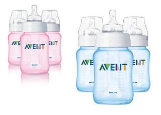 Philips AVENT 9 Ounce BPA Free Bottles (3 Pack) Pink Or Blue