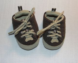 KOALA BABY Boys Size 1 Baby Soft Sneakers, Brown, Crib Shoes