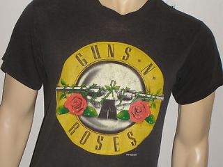   GUNS N ROSES* vintage rock concert tour t shirt (L) 1980s Axl Slash