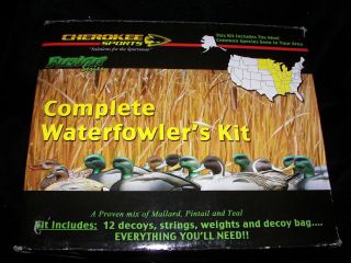 New Complete Waterfowlers Kit 12 Duck Decoys Mallard, Pintail, Teal w 